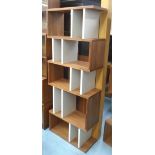 OPEN SHELF, by Content by Conran, in walnut and pebble painted finish, 180cm H x 70cm W x 30cm D.