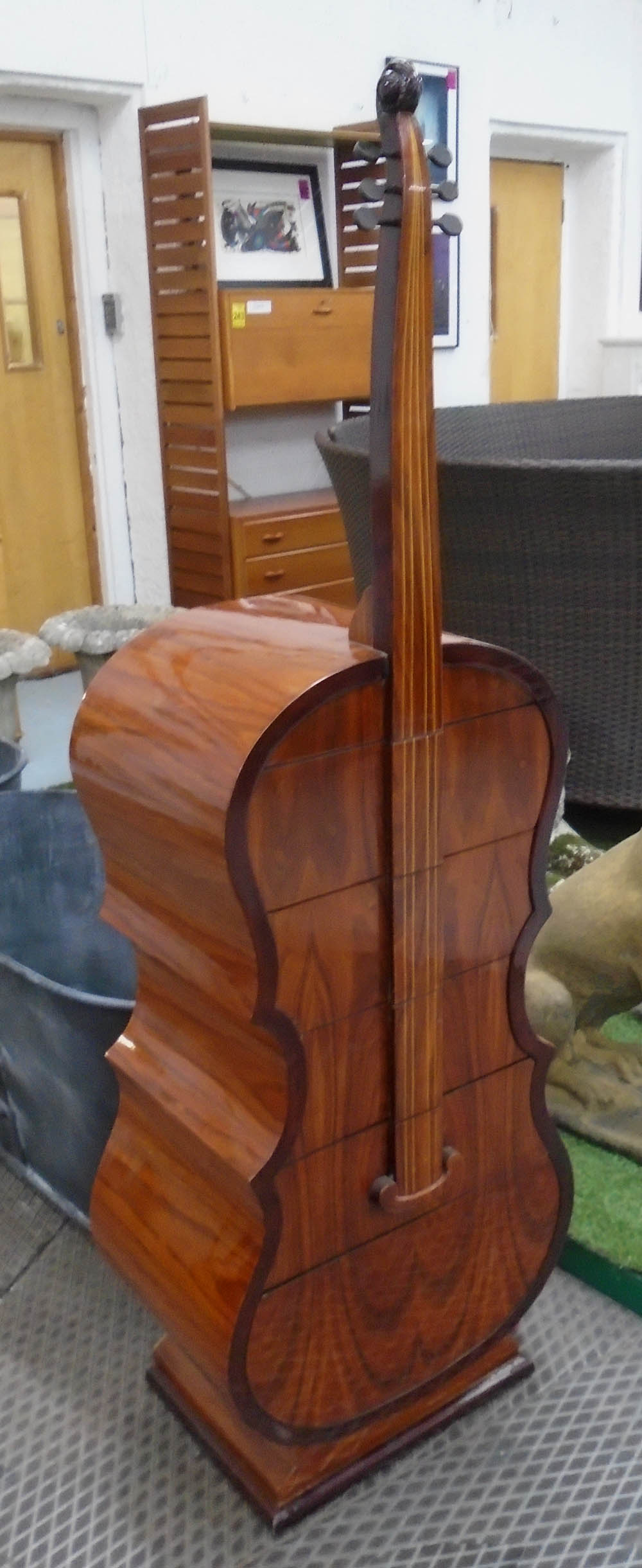 DOUBLE BASS STYLE SET OF DRAWERS, 160cm H.