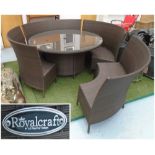 GARDEN DINING SET, by Royalcraft Wentworth, circular,