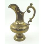 FRENCH SILVER GILT PITCHER, late 19th century, stamped to base 'E.