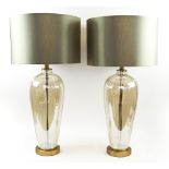 CONTEMPORARY TABLE LAMPS, a pair,