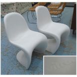 PANTON CHAIRS, a pair, by Verner Panton for Vitra in an ivory white finish, 92cm H.