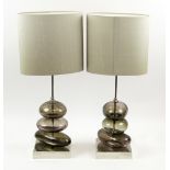 PORTA ROMANA ADAM TABLE LAMPS, a pair,