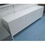 GIUSEPPE BAVUSO SIDEBOARD, having three short and three deep drawers in a white lacquered finish,