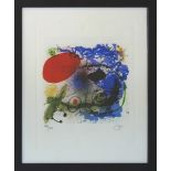 JOAN MIRÓ, 'Batement II', lithograph in colours, on Arches paper, edition of 300,