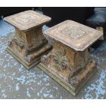 PEDESTAL OCCASIONAL TABLES, a pair,