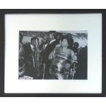 'ELLA FITZGERALD, BLUE NOTE CLUB', black and white photograph, 34cm x 47cm, framed and glazed.