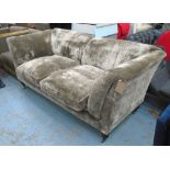 GEORGE SMITH SOFA, model 'Ashley', in thick grey velvet,