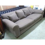 HEALS SOFA, with grey upholstery, 231cm L x 76cm H.