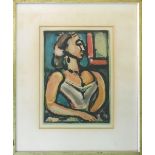 GEORGES ROUAULT, 'Femme Fière', 1938, aquatint in colours,