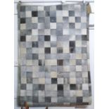 COWHIDE RUG, 180cm x 120cm, patchwork finish.