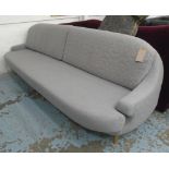 LEE BROOM SOFA, 'Quilt' in grey wool upholstery, 270cm L x 100cm D x 90cm H.