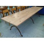 DINING TABLE, from Conran Shop, with metal legs, 78cm H x 230cm L x 90cm D.