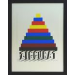 JOE TILSON, 'Ziggurat', 2002, lithograph, signed in pencil by the artist, ed.