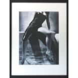 HELMUT NEWTON, photo lithograph on glossy paper, 36cm x 29cm, framed and glazed.