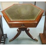 OCCASIONAL TABLE, Regency style, hexagonal top, on splayed supports, 75cm W.