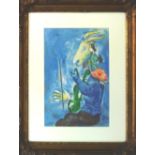 MARC CHAGALL, 'Spring', lithograph in colours, 35cm x 26cm, in carved and glazed frame.