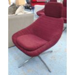 A641 OPEN LOUNGER CHAIR, with headrest, by Alliermuir,