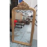 MIRROR, French style bevelled in a gilded frame, 164cm x 90cm.