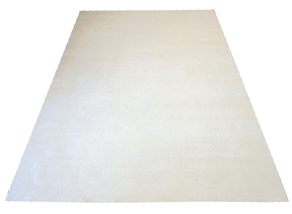CONTEMPORARY CARPET BY VENTIQUE, 296cm x 200cm, organic designs on an ivory ground.