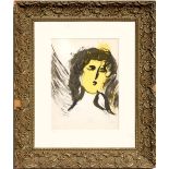 MARC CHAGALL, 'Angel', 1956, original lithograph from the Bible series, printed by Mourlot, ref.