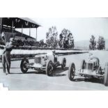 RACING PICTURE, of the 1930's, in tempered glass, 120cm x 80cm.