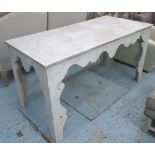 JULIAN CHICHESTER WRITING TABLE, in a distressed finish, 72cm D x 81cm H x 151cm W.