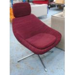 A641 OPEN LOUNGER CHAIR, with headrest, by Alliermuir,