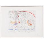 SALVADOR DALI, 'Diane of Poitiers', circa 1970, original handsigned etching in colours, 55cm x 65cm,