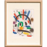 JOAN MIRO, 'Untitled', 1972, original lithograph, ref: Mourlot, 33cm x 23cm framed and glazed.