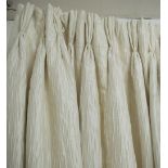 CURTAINS, a pair, crushed silk, lined and interlined, each 122cm W gathered x 287cm drop.