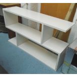 LOW BOOKCASE, in a white lacquered finish, 120cm x 30cm x 70cm.