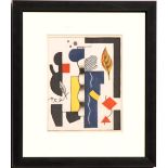 FERNAND LEGER, 'Objects dans l'espace,' 1928, heliograveure with hand coloured pochoir,