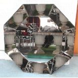 MIRROR, Contemporary design, octagonal form, 91cm H x 91cm W.