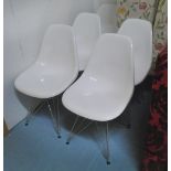 DSR STYLE CHAIRS, a set of six, as originally designed by Charles and Ray Eames,