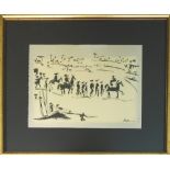 AFTER PABLO PICASSO, 'Parade of Toreros', lithograph, from Derriere le Miroir, signed in the plate,