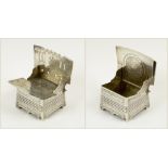 RUSSIAN SILVER SALT THRONE, Moscow hallmark,