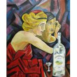 SILANOV LEV DOM BOBOLIS (1918-2005), 'Two drunk ballerinas', oil on canvas,