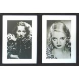 MARLENE DIETRICH, photoprint, 69cm x 50cm, framed and glazed and CLARA BOW, photoprint, 69cm x 50cm,