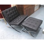 BARCELONA STYLE CHAIR AND STOOL,