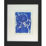 JOAN MIRO, 'Blue Ink Child Play', 1969, one colour lithograph printed in Paris, 22cm x 17cm,