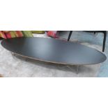 ELLIPTICAL STYLE OR 'SURFBOARD' STYLE TABLE,