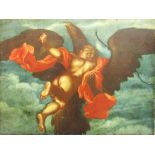 OIL ON CANVAS, 18th century/19th century Italian 'Rape od Ganymede', relined, unframed,