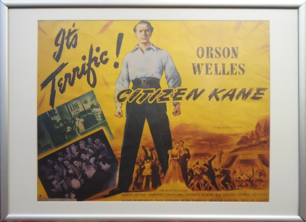 CITIZEN KANE, reproduction lobby poster, 58cm x 82cm, framed and glazed.