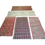 ANTIQUE TURKISH RUGS, five examples, in various sizes and designs.