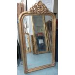 MIRROR, Louis XV style bevelled in a gilded frame, 169cm x 89cm.