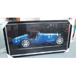 BUGATTI, photoprint, 80cm x 160cm, framed and glazed.