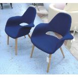 ORGANIC CHAIRS, a set of six, as originally by Charles Eames, 1940,