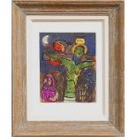 MARC CHAGALL, 'Christ', collotype and pochoir, 1961, limited edition 200, 30cm x 24cm,