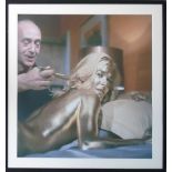 JAMES BOND OUTTAKE PHOTO, of Shirley Eaton being painted gold, limited edition 4/10 from Goldfinger,